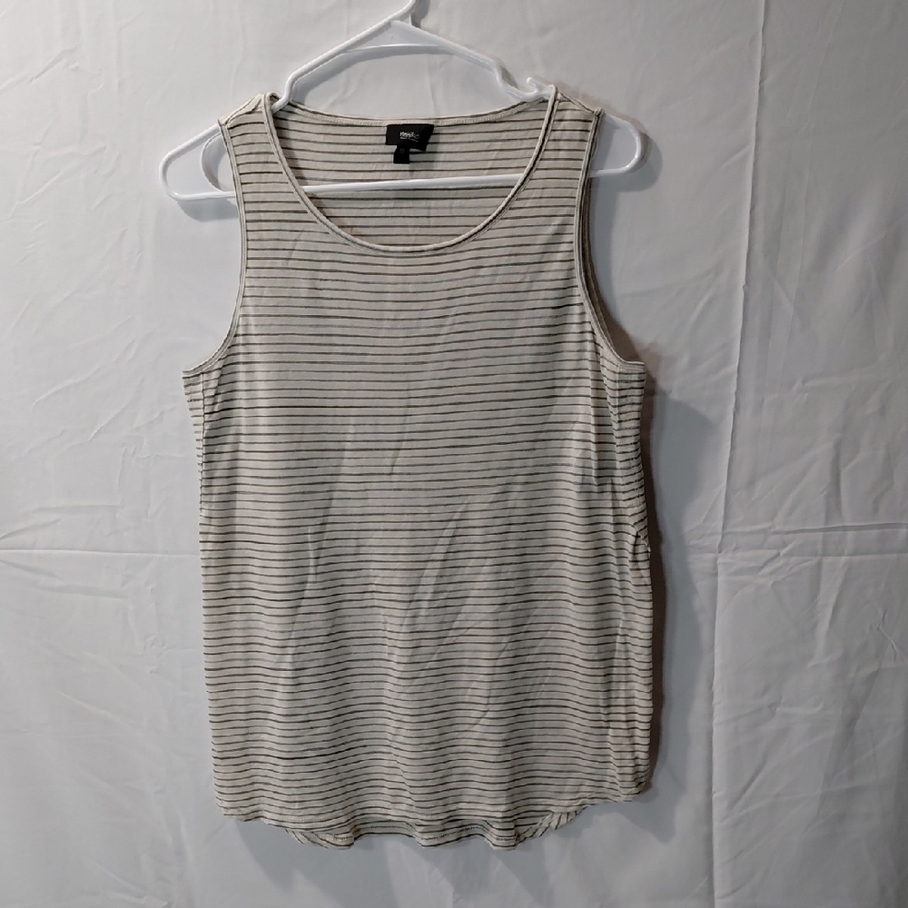 Basic Striped Tank Top - White/Black